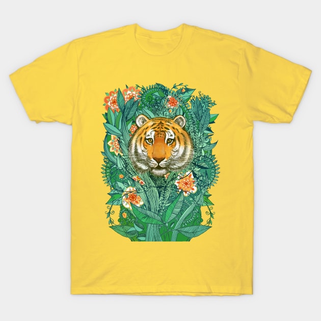 Tiger Tangle in Color T-Shirt by micklyn